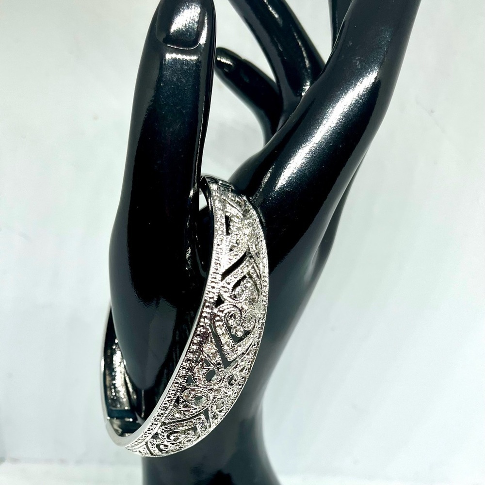 Austrian Crystal Filigree Bangle Bracelet